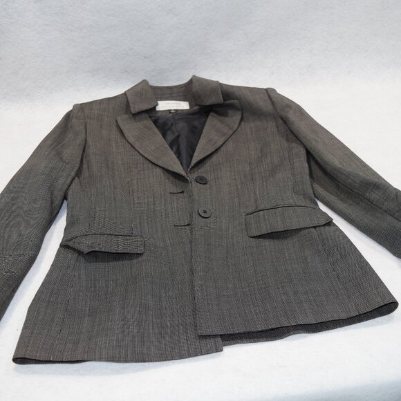TAHARI ASL Womens Petites Collared Business Suit Jacket Size 6 Gently Used - Picture 1 of 13